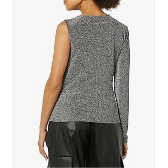 Terea Women's Emiliana One Shoulder Metallic Ruched Top size XL NWT - Picture 4 of 6